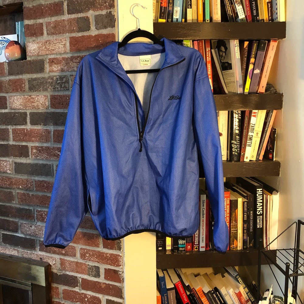 Vintage LL Bean half zip mesh windbreaker L